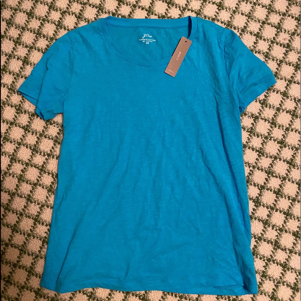 J. Crew vintage cotton crew neck t shirt blue xs